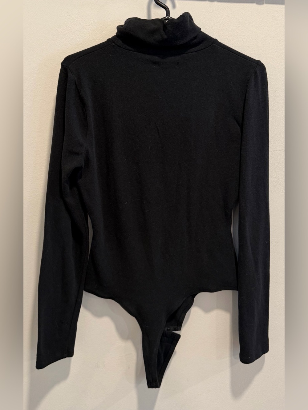 Madewell Black Turtleneck Long Sleeve Bodysuit Adjustable Sz L - Picture 2 of 5